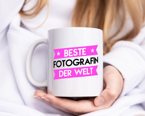 Beste Fotografin | Fotografie | Kamera - Tasse Weiss - Kaffeetasse / Geschenk / Familie