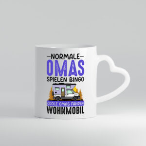 Coole Omas fahren Wohnmobil | Bingo | Großmutter - Herzhenkel Tasse - Kaffeetasse / Geschenk / Familie