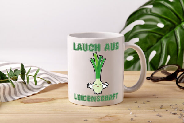 Ich bin ein Lauch - Tasse Weiss - Kaffeetasse / Geschenk / Familie